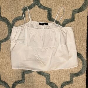 Cute trendy white flowy summer top